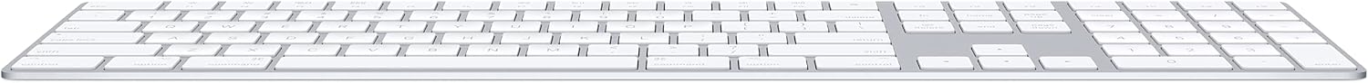 Apple Magic Keyboard with Numeric Keypad (Wireless, Rechargable) - Silver - Italian (Renewed)