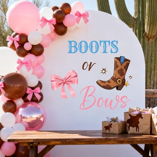 Sticker de pared Boots Or Bows para fiesta de revelación de género miniatura 6