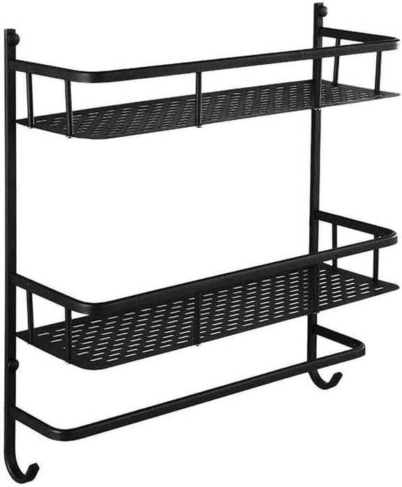 Nologo Bathroom Shelf - Floating Shelf Metal Frame Display Wall Shelf Hanging Shelf Bar for Kitchen, Bedroom and Bathroom