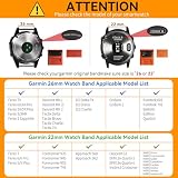 chinbersky Quickfit 22 mm Loop nylonowy pasek do zegarka Garmin Fenix 5/5 Plus/6/6 Pro/7/7Pro/EPIX Pro 47 mm, do Garmin Epix 2, Instinct/Instinct 2 Solar, Forerunner 935/945/955, Approach S60/S62