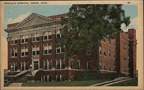 People's Hospital Akron, Ohio OH Original Antique Postcard