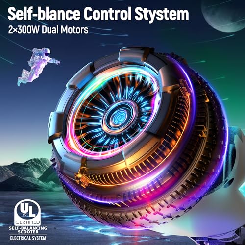 Image of LIEAGLE Hoverboard, 6.5 inch Self Balancing Scooter Hover Board with Bluetooth Wheels LED Lights for Kids Adults