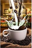 Sticker Frigo Café au Lait 60x90cm SF009 (FOND TRANSPARENT)