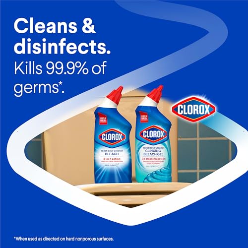 Clorox Toilet Bowl Cleaner Bleach, Rain Clean, 24 Fluid Ounces (Package May Vary) - 5