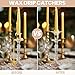 4 Pack Round Glass Bobeches for Candlestick Holders, Candle Drip Protectors Wax Catchers, Candlestick Drip Guards, Taper Candle Rings Accessories