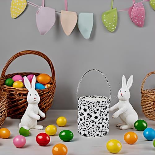 Image of Soccer Easter Basket for Kids Baby Boys and Girls Cute Toy Storage Organizer Bin Box Easter Dinosaur Room Decor(Soccer)