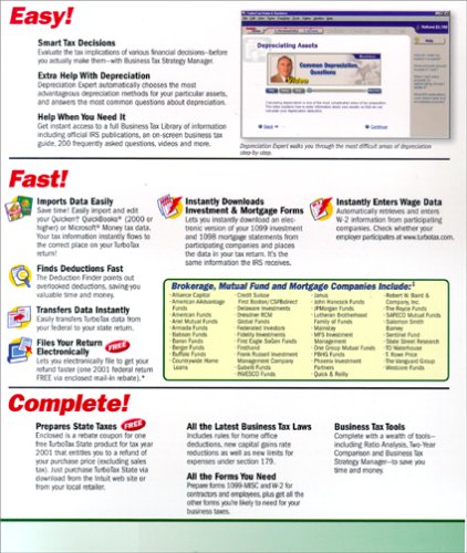 Image of TurboTax 2001 Home & Business