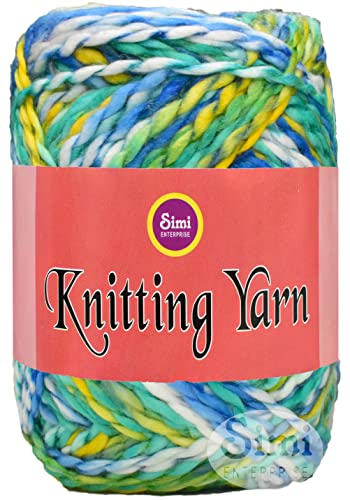 Image of Knitting Yarn Thick Chunky Wool, Sumo New Green 200 GMS Best Used with Knitting Needles-VH Art-ABBG