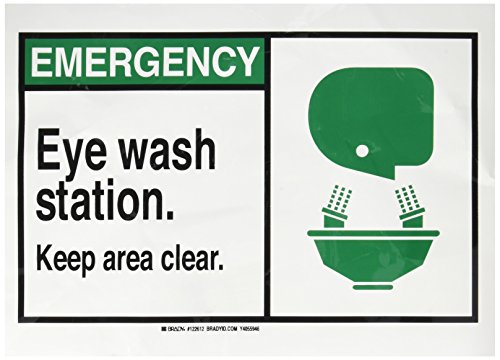 Station de lavage des yeux Brady 122612 transparente murale