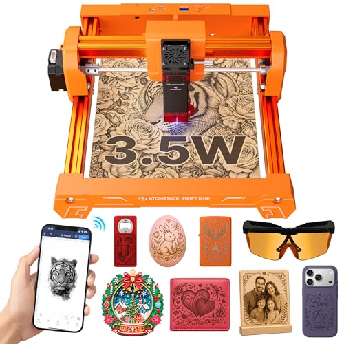 Image of ATOMSTACK Swift Laser Engraver Machine, Business, Orange 3.5W Laser Cutter