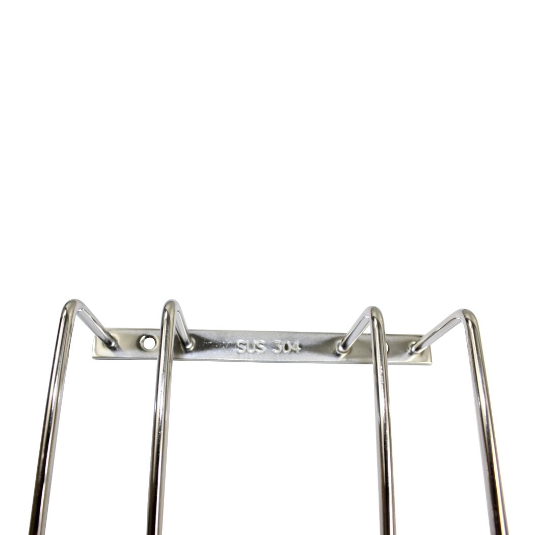 Support Porte-Verres à Vin Sous Placard Chrome – 3 Rangées Élégantes, 27 Cm, Idéal Cuisine & Bar