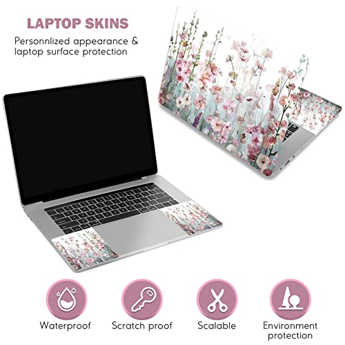 Image of DINKY Laptop Skin Sticker Decal, 12 inch 13 inch 13.3 inch 14 inch 15 inch 15.4 inch 15.6 inch Laptop Universal Reusable Vinyl Skin Stickers Cover Art Decal Notebook PC Personalized Protector-Wildwill Flora