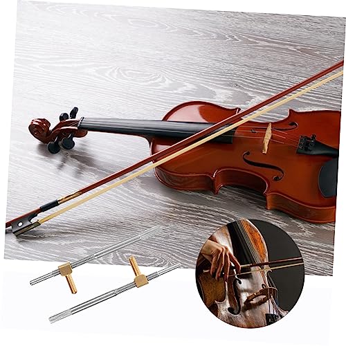WESIEVYA 2pcs Violin Bow Frog Screw Violin Rod Accessory for Easy Fitting Part for String Instruments Random Style - Thumbnail 4