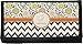 Swirls, Floral & Chevron Canvas Checkbook Cover (Personalized)