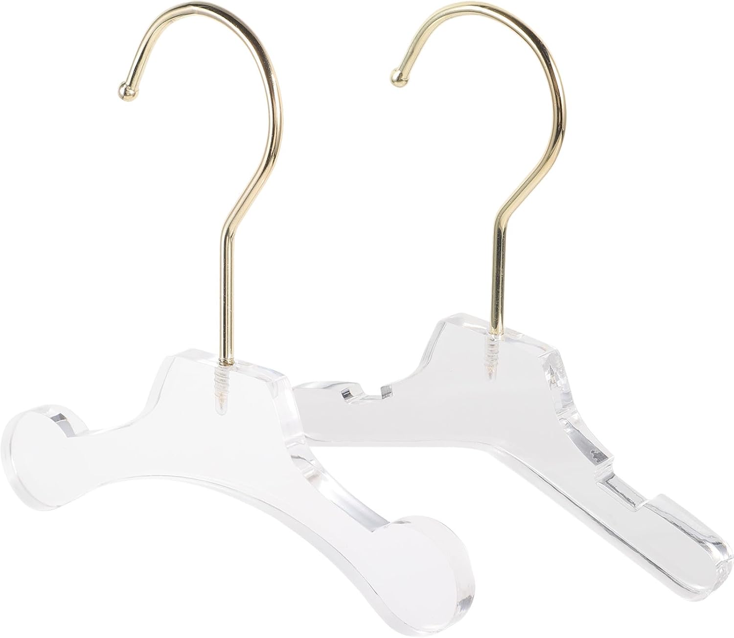 2pcs Mini Pet Clothes Hanger Acrylic Dog Clothing for Organizing