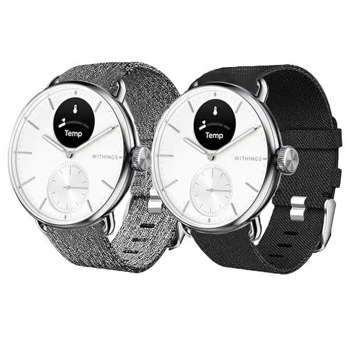 Bracelet Withings compatible Lamshaw en nylon tressé de 18mm et 20mm pour montre