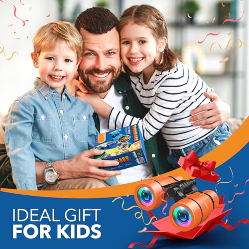 Image of 3-8 Year Old Boy Girl Toys: LET'S GO! Shockproof Binoculars for Kids Bird Watching 3 4 5 6 7 Year Old Boys Girls Outdoor Travel Toy for Kid Ages 4-7 Toddler Stocking Stuffers