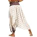 Nuofengkudu Mujer Pantalones Sueltos Hippi Tailandeses Estampado Verano Cintura Alta Elastica Entrepierna...