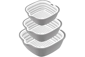 Veggie Washer for Kitchen: Washing Vegetables Baskets Stackable Vegetable Sinks