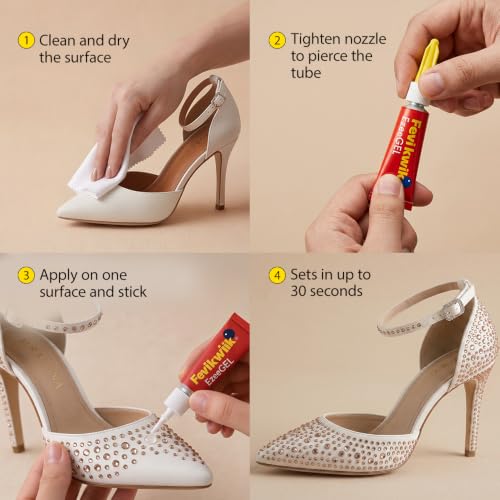 Image of Fevikwik Gel One Drop Instant Adhesive | Multipurpose Gel | Easy to Use | Ideal for Art & Craft | Can be used on variety of surfaces | Create, Make, Decorate | 3g, Pack of 8