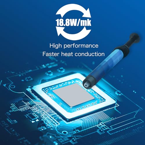 Thermal Paste CPU Compound Kit High Performance 18.8W/mK Silicon Grease for Pc GPU PS4/5 LED Cooler (2, Grams), grey - Image 3