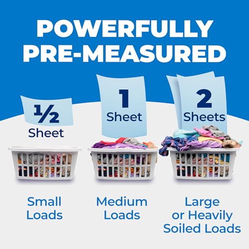 ARM & HAMMER 5-in-1 Power Sheets Laundry Detergent, Spring Rain, 50 Count | Quick-Dissolve Sheets, 99% Less Water, Zero Plastic Bottle Waste, Pre-Measured, Up to 100 Small Loads - image 7