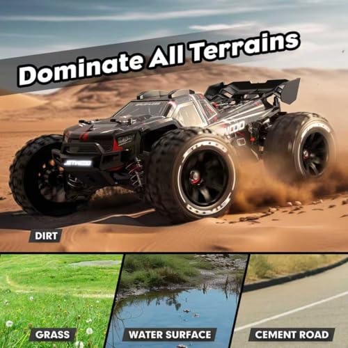 Image of JETWOOD 1 /14 50mph Electric Brushless RC Car for Adults, JC14EP V3 All Terrain Super Fast Remote Control Car, Offroad RTR Hobby RC Trucks, Waterproof 3S High Speed, Metal Gear Servo (Upgraded Version)