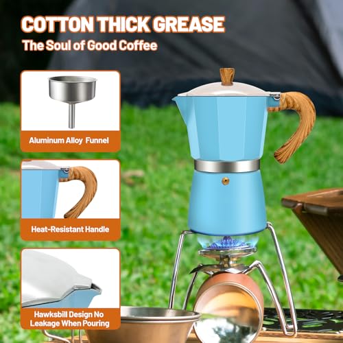 Image of 3 Cup Aluminum Espresso Stovetop Moka Pot Express Coffee Maker Percolator Italian Classic Mocha Coffee Machine for Italian and Cuban Cafe Brewing for Home & Camping 150ml 5oz