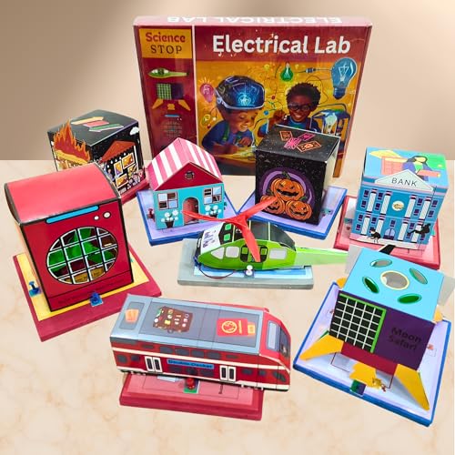 Image of Electricity Kit - Science Experiment Kit for Kids Ages 7 to 14 | Ultimate Electricity Engineering Toy | Electronic Science Project Kit | DIY Creative Robotics STEM Toy for Boys & Girls