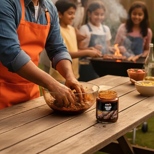 ANMOL Bihari Kabab Marinade – Smoky BBQ Sauce for Grilling, Roasting, and Pan-Searing – Tenderizing, Halal, Gluten-Free – Perfect for Kababs (300g, 10.40 OZ)