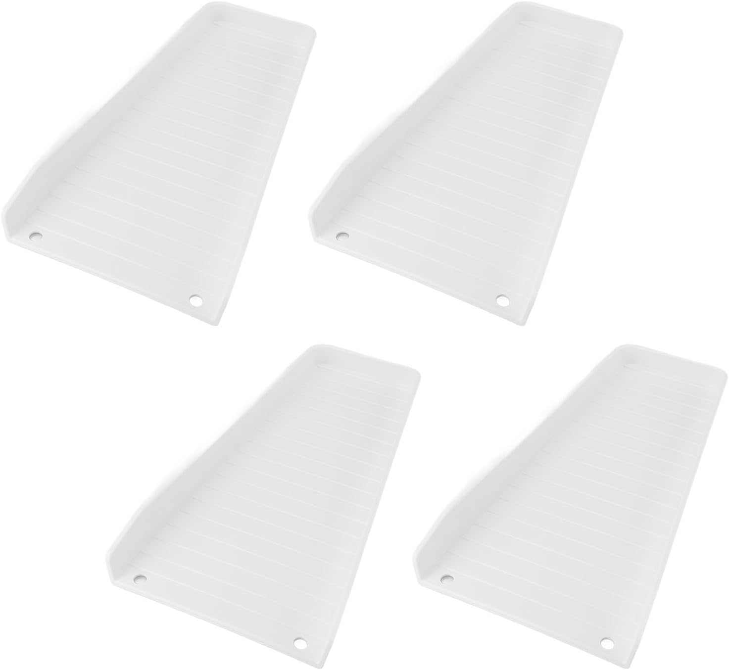 Gutter Guards Downspout Extender Rain Gutter Downspout Block to Prevent Soil Erosion Plastic 16.3"x2.0" 4pcs for Foundation Drainage (White)