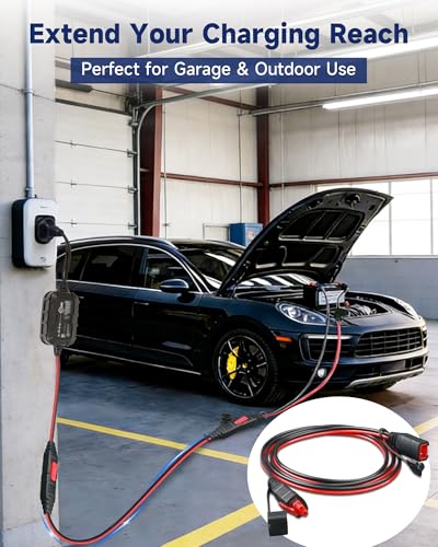 Image of GC004 X-Connect Extension Cable for NOCO, 14AWG 5FT | Heavy duty automotive wire harness, quick release connector, fits Genius smart battery chargers, not for Boost jump starters