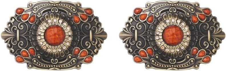 Fibbia per cintura western * Set di 3 fibbie * Design western inciso * Argento antico e oro * Adatto a cinture da 1 1/2 (38 mm) * Qualità premium - Italia