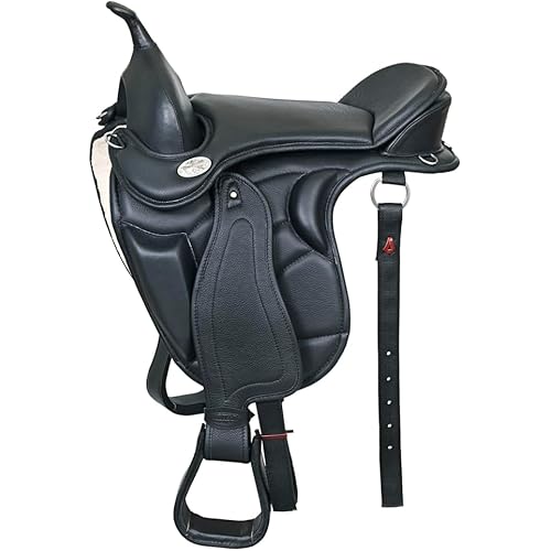 HILASON Horse English Treeless Saddle Endurance Trail Pleasure Leather