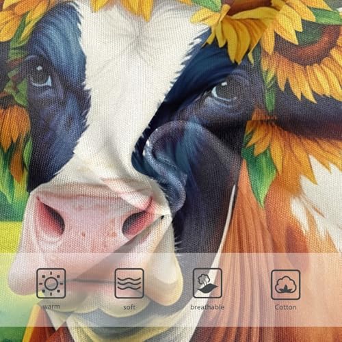 Whimsical Cow Field Sunflowers Girls Underwear Toddlers 2t Cotton Panties Little Girl Stylish Briefs Kids Undies3