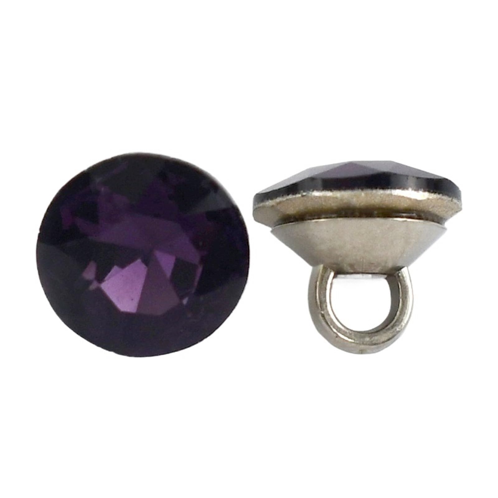 Cyrkonie do przyszywania, Guziki ze sztucznym kryształem i perłą, wielokolorowe 9 mm, 20/50 szt., akcesoria do szycia DIY(Purple,20Pcs)