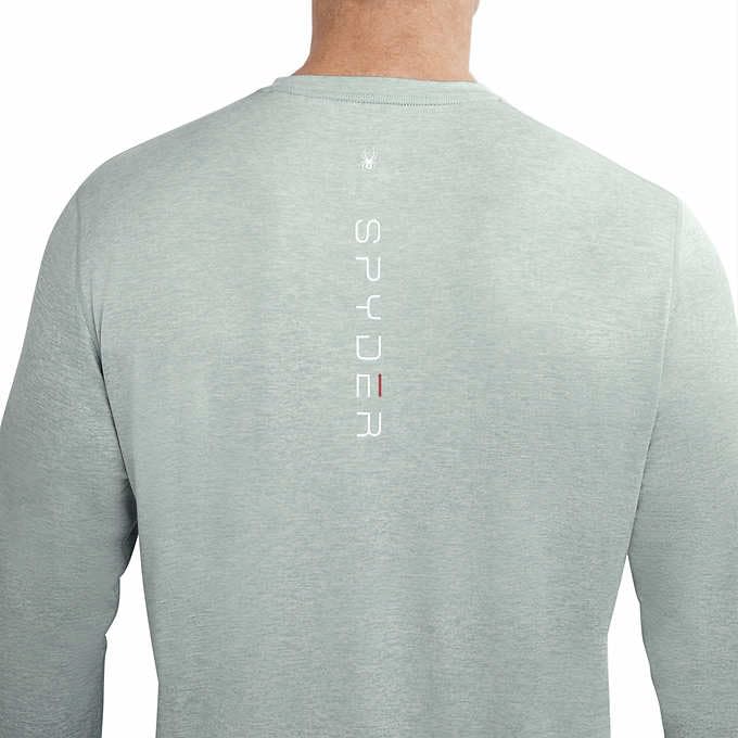 Spyder Men's Standard Heather Long Sleeve Rashguard, Gray, X-Large2