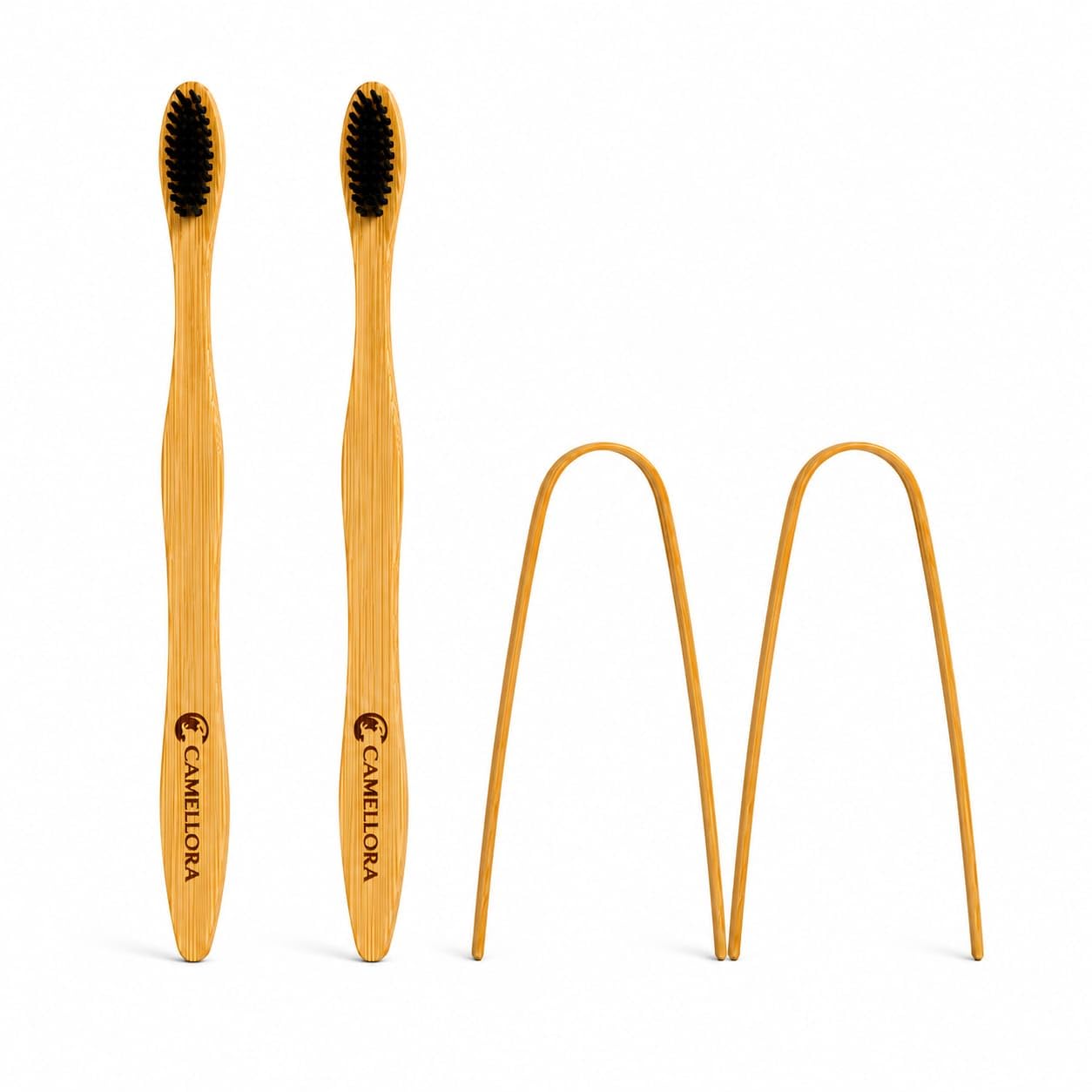 Bamboo Toothbrush for Adults, Soft Charcoal Bristles, Set of 2 | Biodegradable, Daily Oral Hygiene, Lightweight Durable-image-45