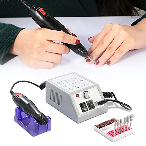 Elektrische Nagelfräser Fräser Nagelfeile/Maniküre/Pediküre Kit Maniküre Set plus 6Bits und Schleifhülsen mit geringem… – Bild 8