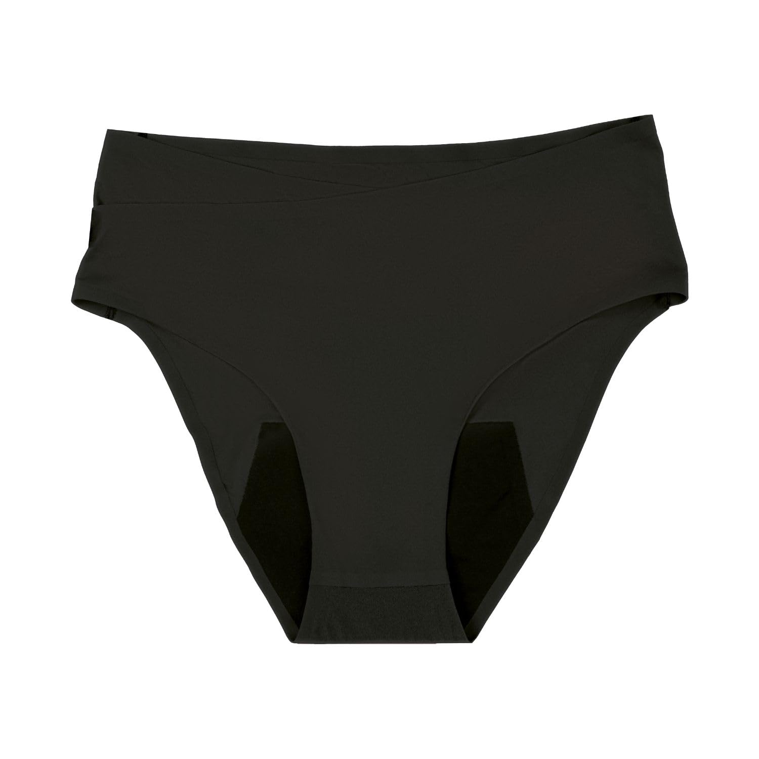doomoo Culotte Post Accouchement et Menstruelle Flowly - Ultra Absorbante Jusqu'à 12h (équiv. 5 tampons) – Idéale Flux Abondant – sans Couture – Coton Oeko-Tex – Lavable, Taille 3XL/4XL/5XL, Noir