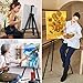 Art Painting Artist Easel Stand, Portable Adjustable Aluminum Metal Tripod Display Easel with Bag, Height from 17 to 66 inch for Table-Top/Floor Drawing and Displaying, Black