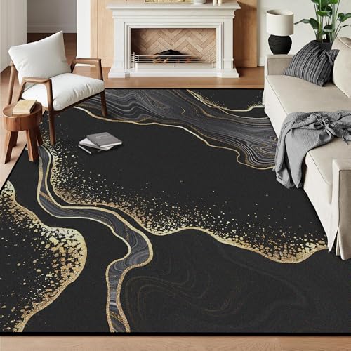 6' x 9' Marble Rug Abstract Area Rugs for Kids Women Men Girls Bedroom Living Room Dormitory Black Modern Aesthetic Washable Floor Mat Doormats Throw Rug Carpet Room Decor Marble 02 6' x 9'
