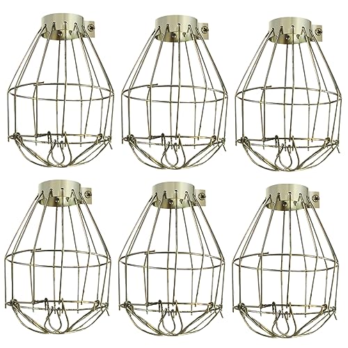 Cage de lampe et cache-ampoule métal vintage SEWACC pour remplacer un abat-jour cassé