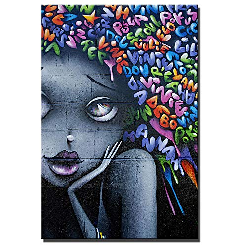 Lienzos artísticos de niñas tipo Wall Street para transformar tu salón con arte urbano 5
