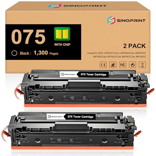 Image of 075 Toner Cartridge Black for Canon crg-075 imageCLASS MF662Cdw