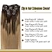 GOO GOO Clip in Hair Extensions Real Human Hair, Remy Human Hair Extensions Clip ins for Women, Natural Human Hair, 16inch 120g 7Pcs, 4/18 Balayage Chocolate Brown Highlighted Dirty Blonde