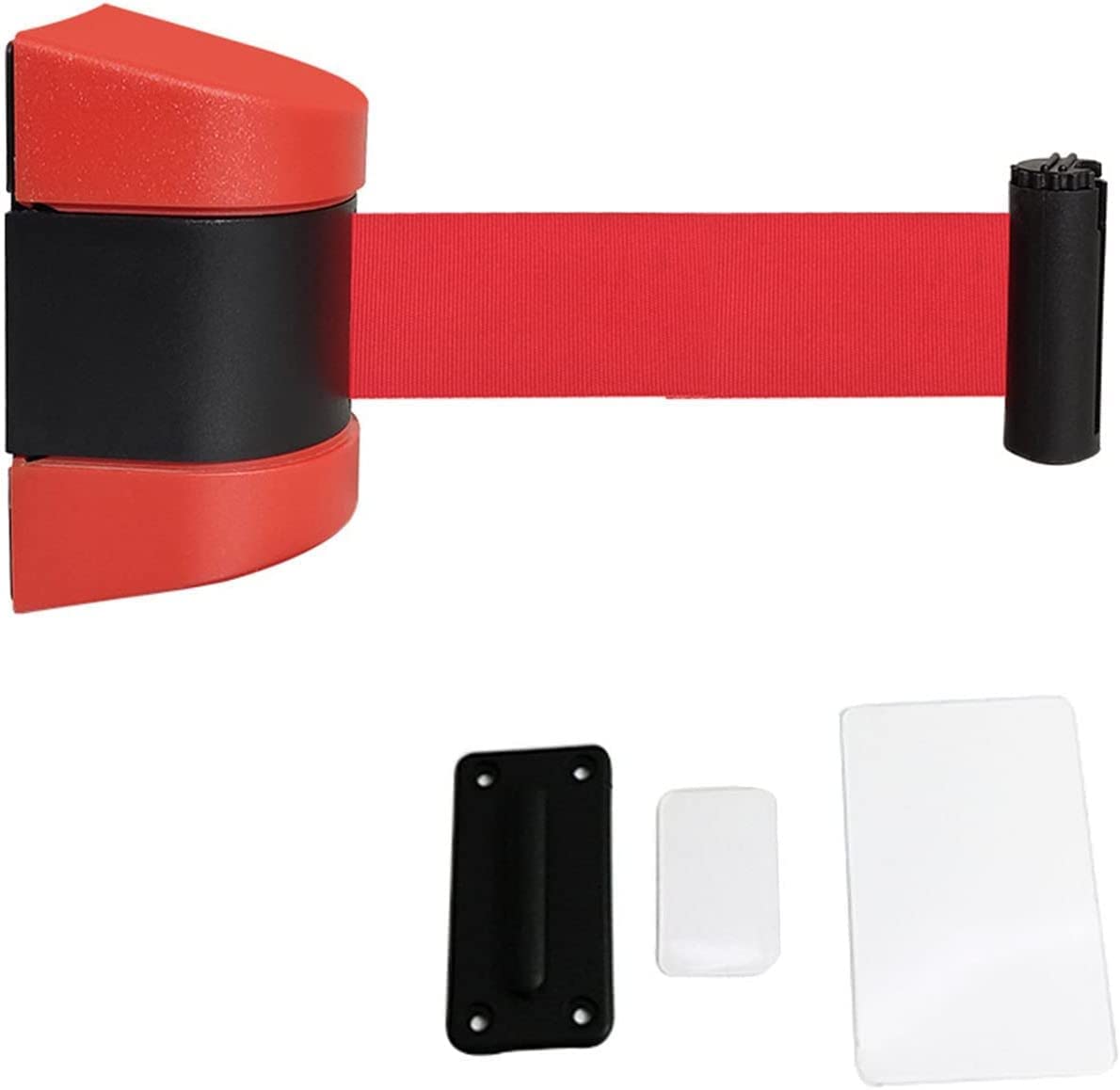 MoreiH Retractable Queue Barrier Belt - Wall Mount Safety Crowd Control Tape Divider Tape/D/3M(9.8Ft)