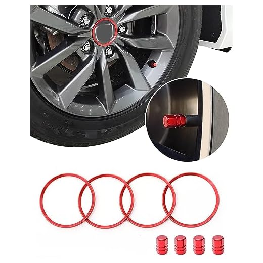 for Honda CRV Civic Accord CR- V XRV HRV Wheel Center Caps Hub Rings, Sport Stickers Tire Hubcap Trims Decoration for Civic 2016-2022 Aluminum Alloy (Red)