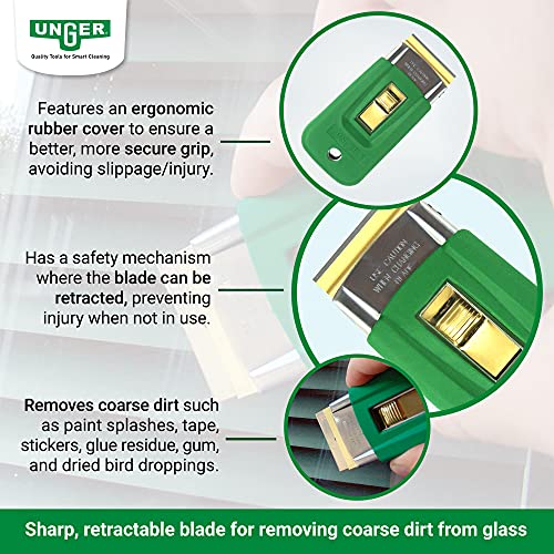 Image of Unger-SR040CT Safety Scrapers , Green, 50 count (Pack of 1)