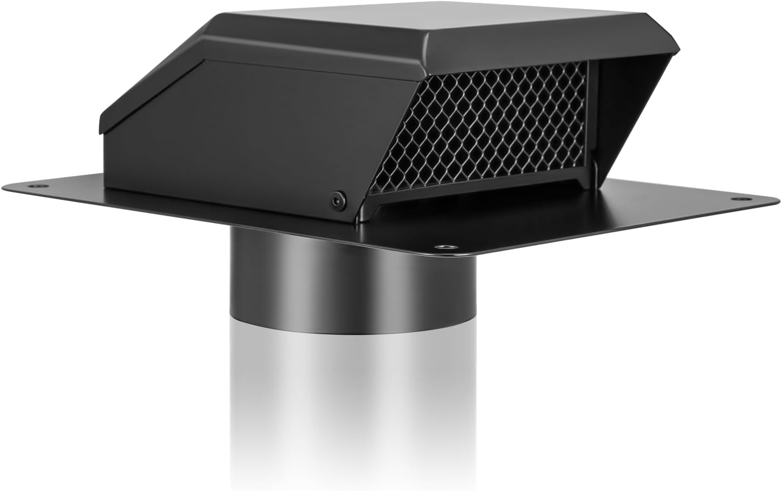GROWNEER Roof Vent 4 Inch, Removable Roof Vent for Houses, Galvanized Steel Roof Exhaust Vent for Ventilation System-with Damper, Rainproof and Snowproof